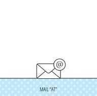 Envelope mail icon Email message with AT sign N7