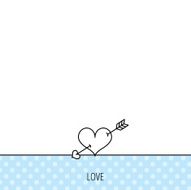 Love heart icon Amour arrow sign N5