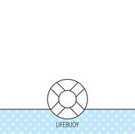 Lifebuoy icon Lifebelt sign N4