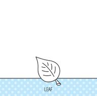 Leaf icon Natural eco sign N5
