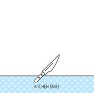 Kitchen knife icon Chef tool sign N4