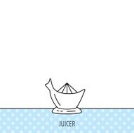 Juicer icon Squeezer sign N5