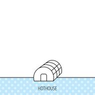 Greenhouse complex icon Hothouse building sign N4