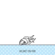 Helmet on fire icon Motorcycle sport sign N2