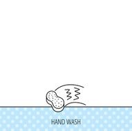 Hand wash icon Cleaning sponge sign N4