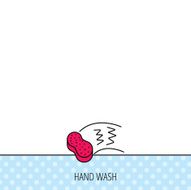 Hand wash icon Cleaning sponge sign N5