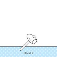 Hammer icon Repair or fix sign N12