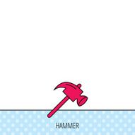 Hammer icon Repair or fix sign N14
