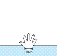 Rubber gloves icon Latex hand protection sign N9