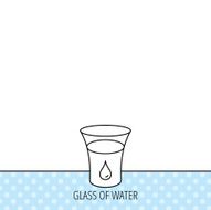 Glass of water icon Drop sign N4