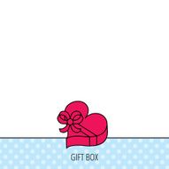 Love gift box icon Heart with bow sign N4