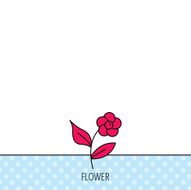 Flower with petals icon Plant and leaves sign N5