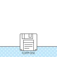 Floppy disk icon Retro data storage sign N4