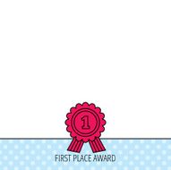 Gold medal award icon First place sign N15