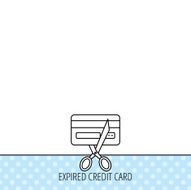 Expired credit card icon Shopping sign N5