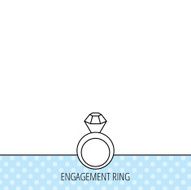 Engagement ring icon Jewellery with diamond N4