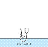 Drop counter icon Medical procedure sign N3