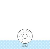 Donut icon Sweet doughnuts sign N9