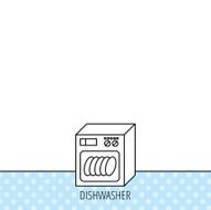 Dishwasher icon Kitchen appliance sign N5