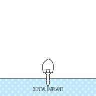 Dental implant icon Oral prosthesis sign N10