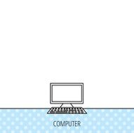 Computer PC icon Widescreen display sign N11