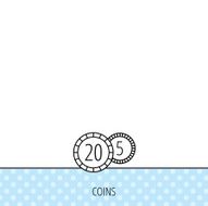 Coins icon Cash money sign N28