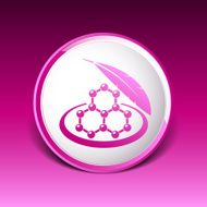 Color molecule icons with shadow isolated vector Illustration N4