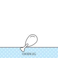 Chicken leg icon Drumstick sign N4