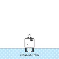 Beach changing cabin icon Human symbol N4