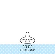 Ceiling lamp icon Light illumination sign N7