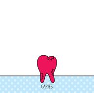 Caries icon Tooth health sign N5