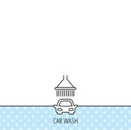Car wash icon Cleaning station with shower sign N4