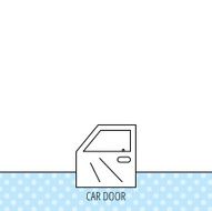 Car door icon Automobile lock sign N3