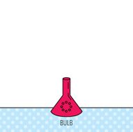 Laboratory bulb or beaker icon Chemistry sign N5