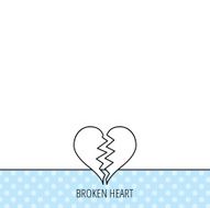 Broken heart icon Divorce sign N10