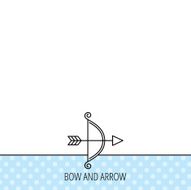 Bow with arrow icon Valentine weapon sign N4