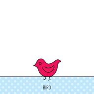 Bird icon Chick with beak sign N5