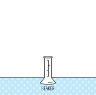 Beaker icon Laboratory flask sign N5