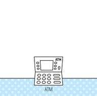 ATM icon Automatic cash withdrawal sign N6