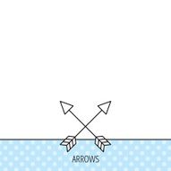Bow arrows icon Hunting sport equipment sign N7