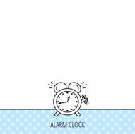 Alarm clock icon Mechanical retro time sign N7