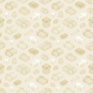 Seamless pattern with the isometric colored gift boxes N2