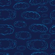 Seamless color clouds contour