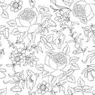 Floral seamless pattern Flower rose background