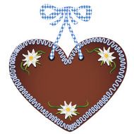 Unlabeled bavarian gingerbread heart from Germany N2