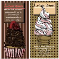 cakes on color background N2
