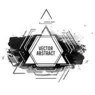 Abstract futuristic frame and black background for business