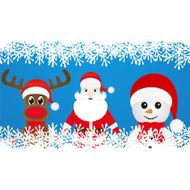 Christmas reindeer snowman and Santa Claus N4