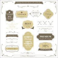 Collection of vintage frame border rule and design