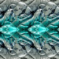 Abstract seamless rippling pattern reminiscent of molten cracked metal
